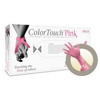 Microflex Medical Corporation CTP-233-S Microflex Small Pink 9.6\" ColorTouch 5.9 mil Premium Latex Ambidextrous Non-Sterile Powd